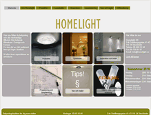 Tablet Screenshot of homelight.se